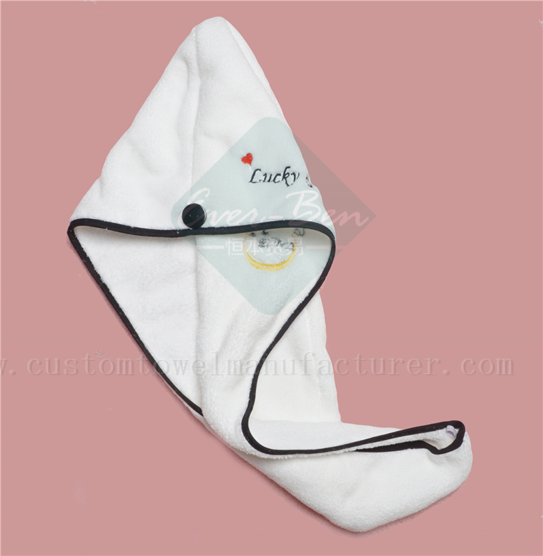 China Bulk Custom Microfiber Hair drying Cap Supplier wholesale Bespoke Logo Hair Drying Twist Hat Towels Gifts Manufacturer